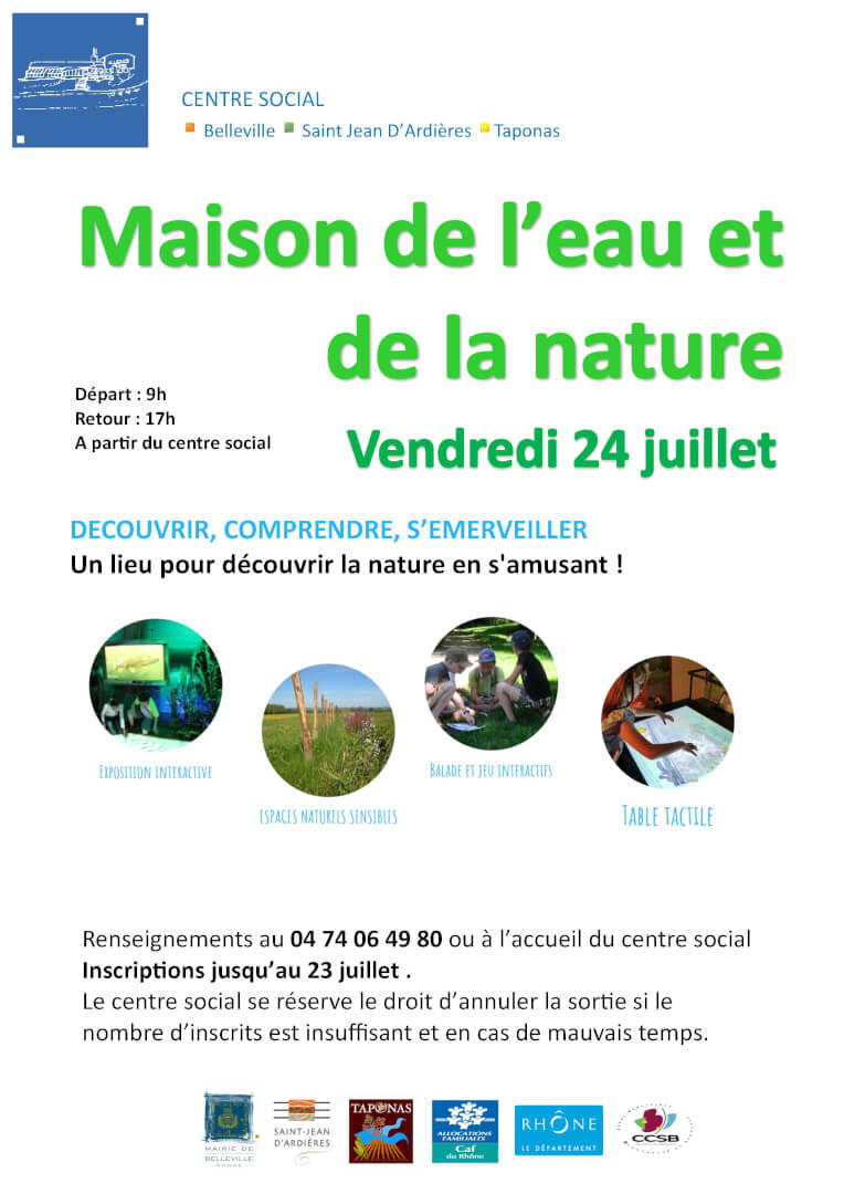 Affiche maison de l'eau et de la nature