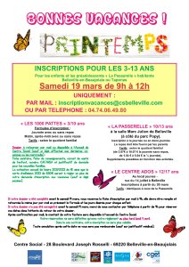 Tract Inscriptions Printemps 2022