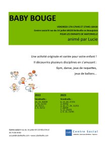 tract Baby Bouge